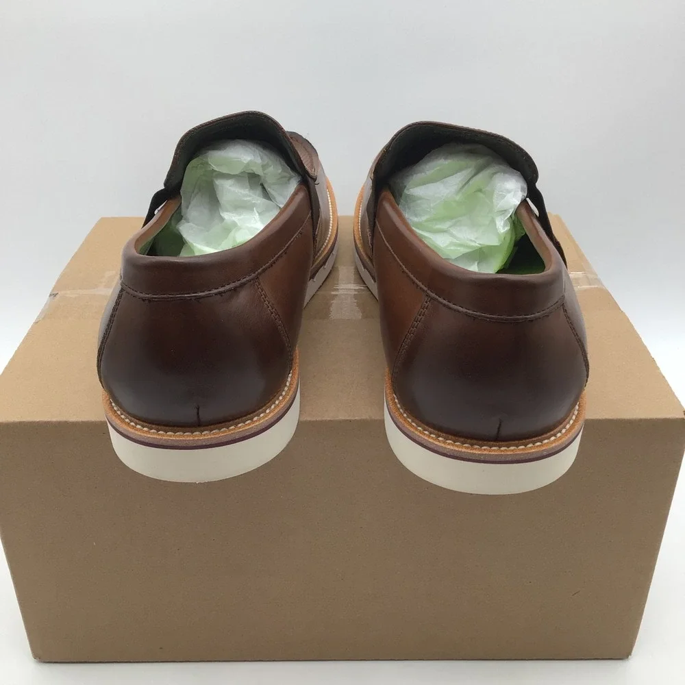 Vance Co Mens Dallas Brown Slip On Loafers Tru Comfort Foam Sole Size 12 NEW